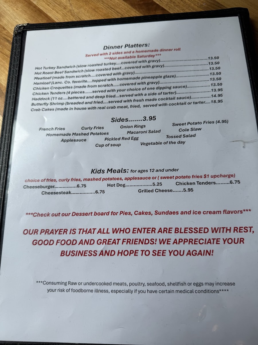 White Horse Luncheonette Menu - Image 4