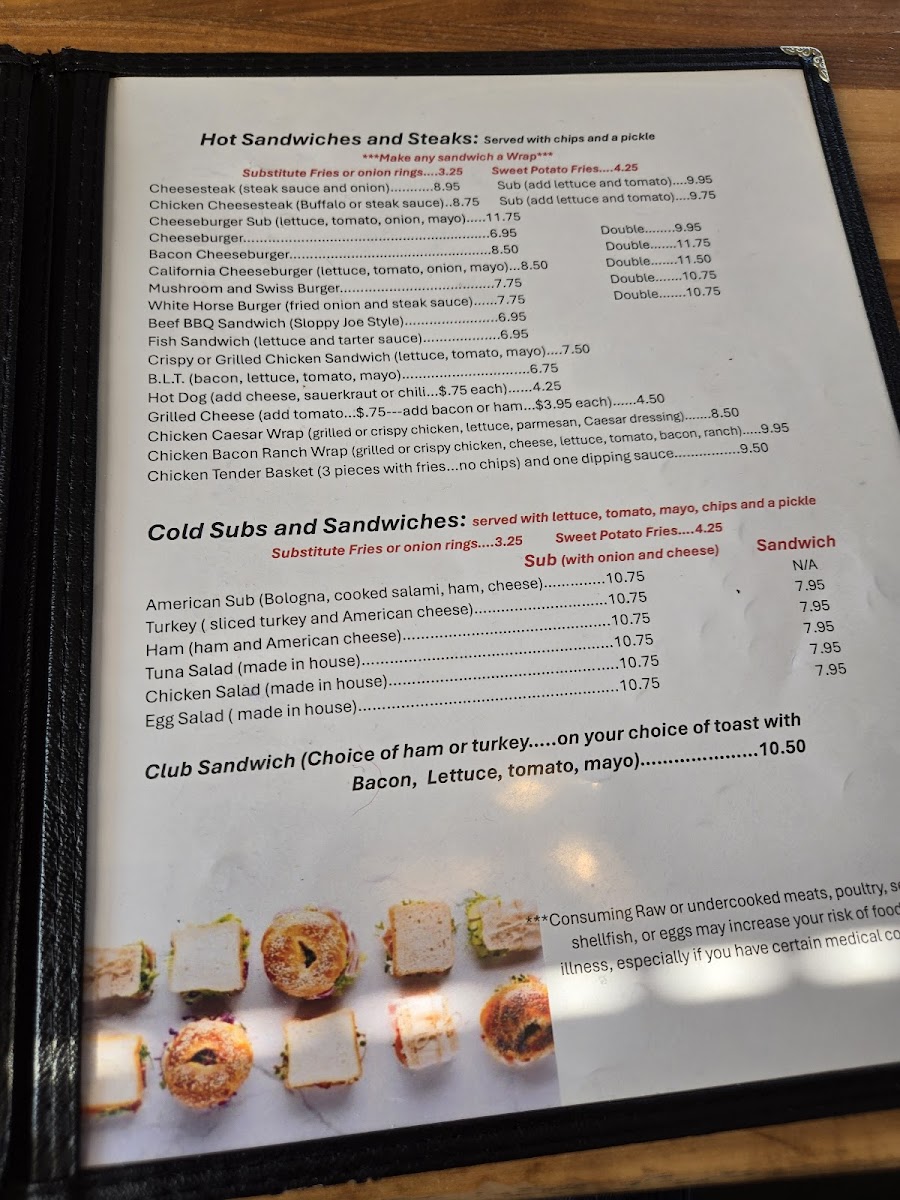 White Horse Luncheonette Menu - Image 5