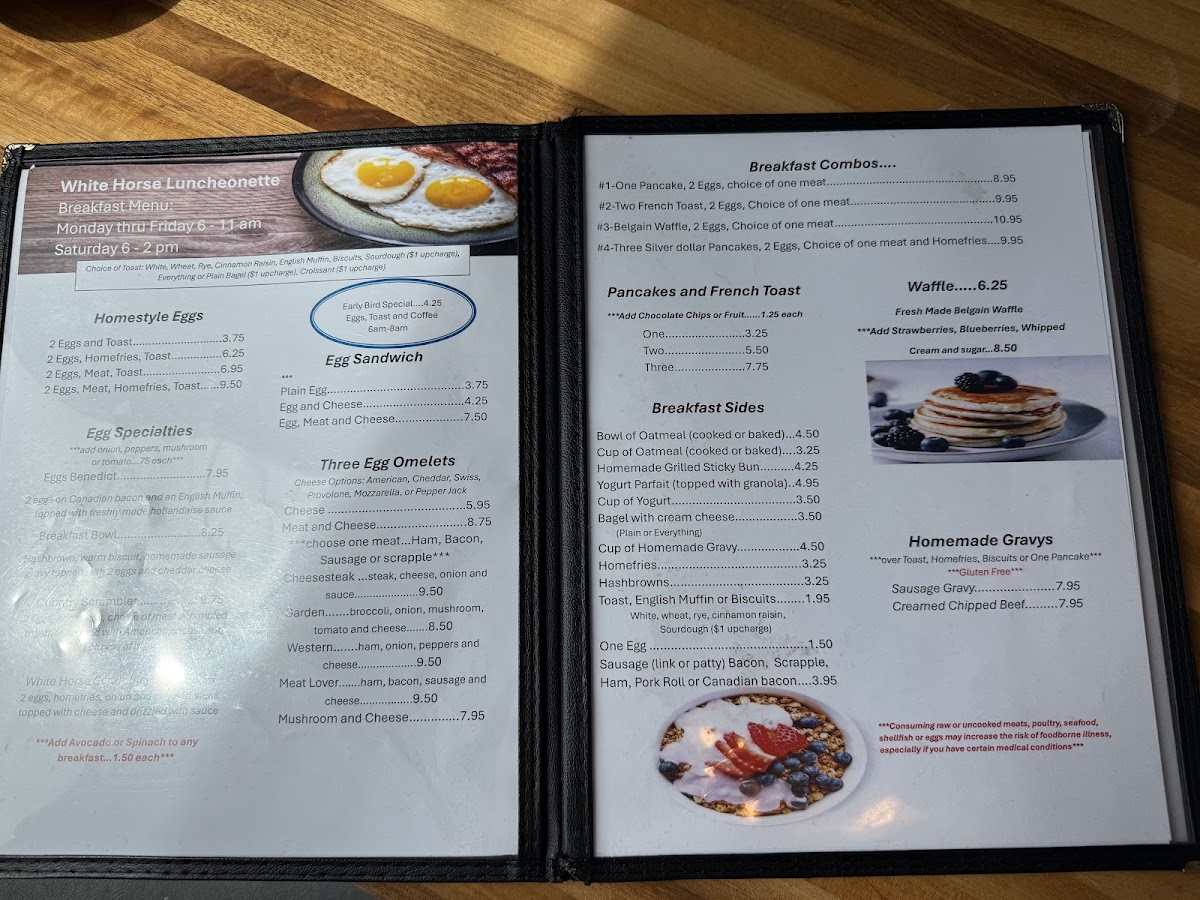 White Horse Luncheonette Menu - Image 6